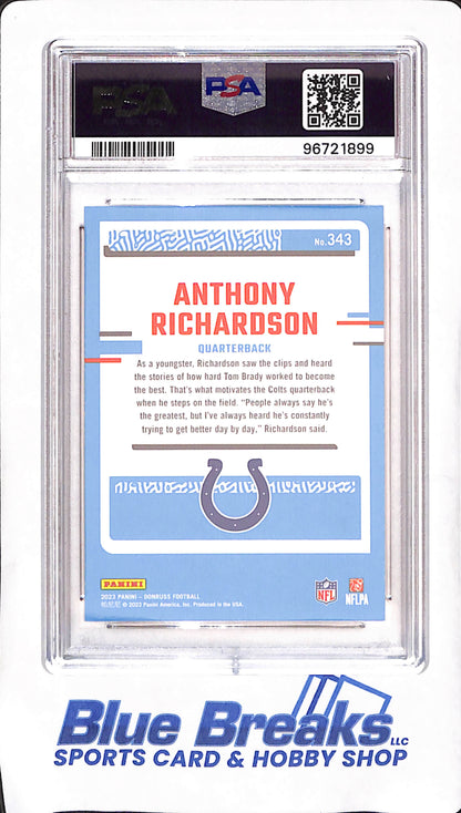 2023 Panini Donruss - Anthony Richardson - Rated Rookie - PSA 9 - Indianapolis Colts - Football - #343