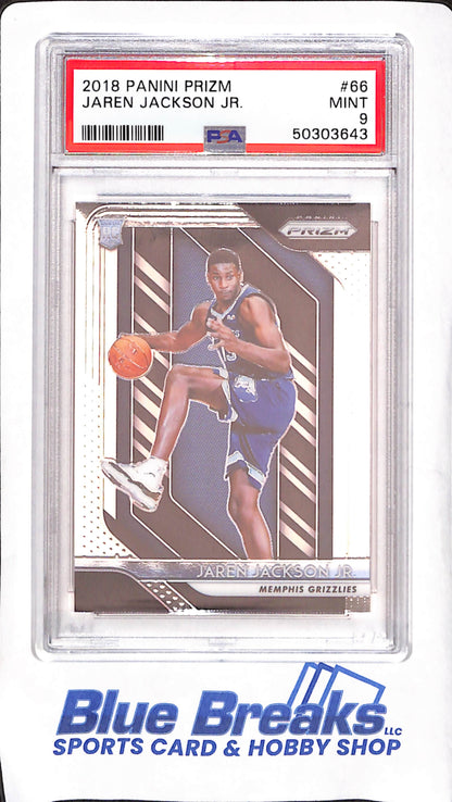 2018 Panini Prizm - Jaren Jackson Jr - RC - PSA 9 - Memphis Grizzlies - Basketball - #66
