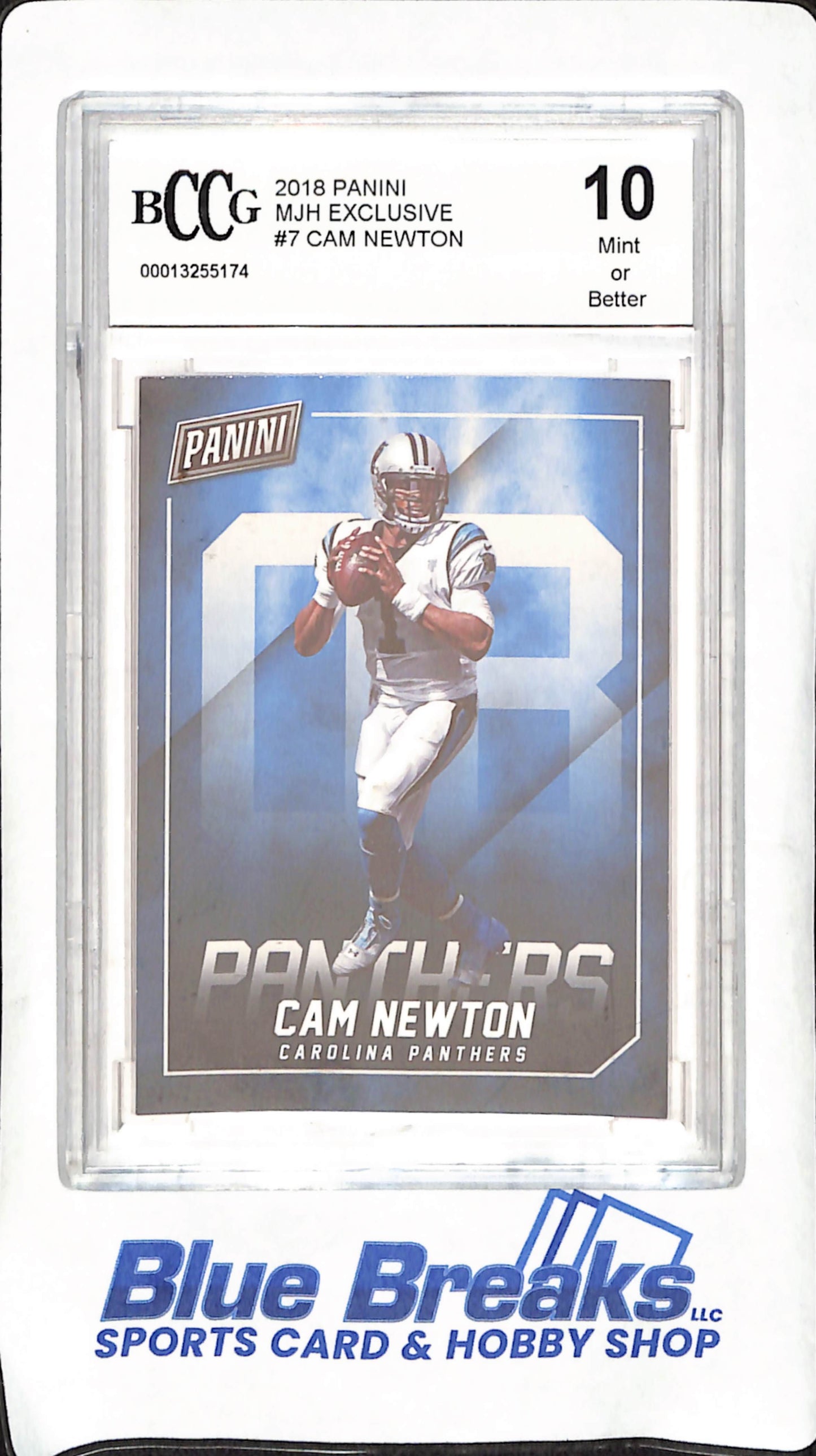 2018 Panini MJH Exclusive - Cam Newton - BCCG Mint of Better 10 - Carolina Panthers - Football - #7