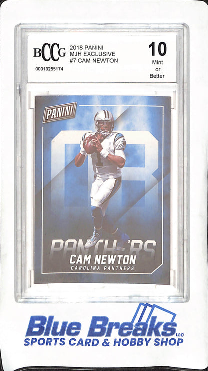 2018 Panini MJH Exclusive - Cam Newton - BCCG Mint of Better 10 - Carolina Panthers - Football - #7