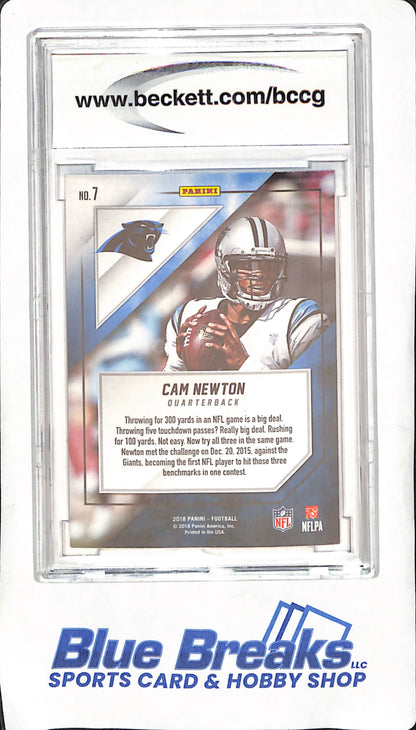 2018 Panini MJH Exclusive - Cam Newton - BCCG Mint of Better 10 - Carolina Panthers - Football - #7