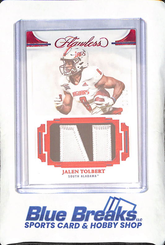 2022 Panini Flawless Collegiate - Jalen Tolbert - Relic - 19/20 - South Alabama - Football - #RP-JTO