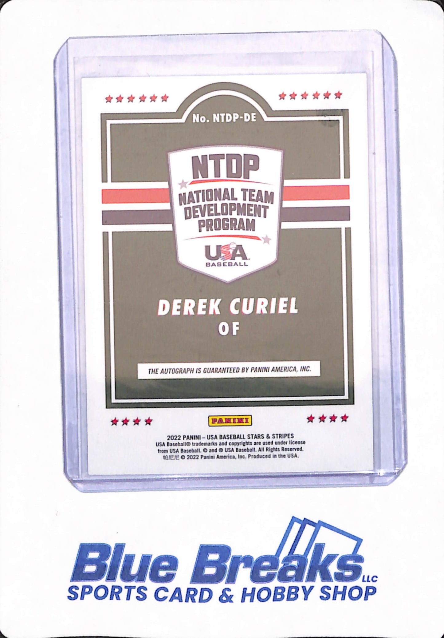 2022 Panini - USA Baseball - Stars & Stripes - Derek Curiel - LSU - Autographed - 210/499