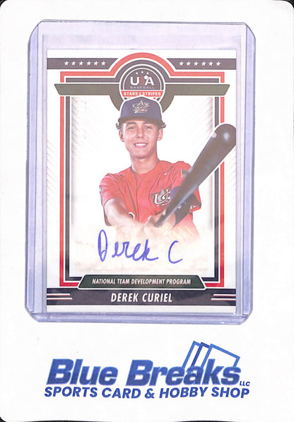 2022 Panini - USA Baseball - Stars & Stripes - Derek Curiel - LSU - Autographed - 210/499