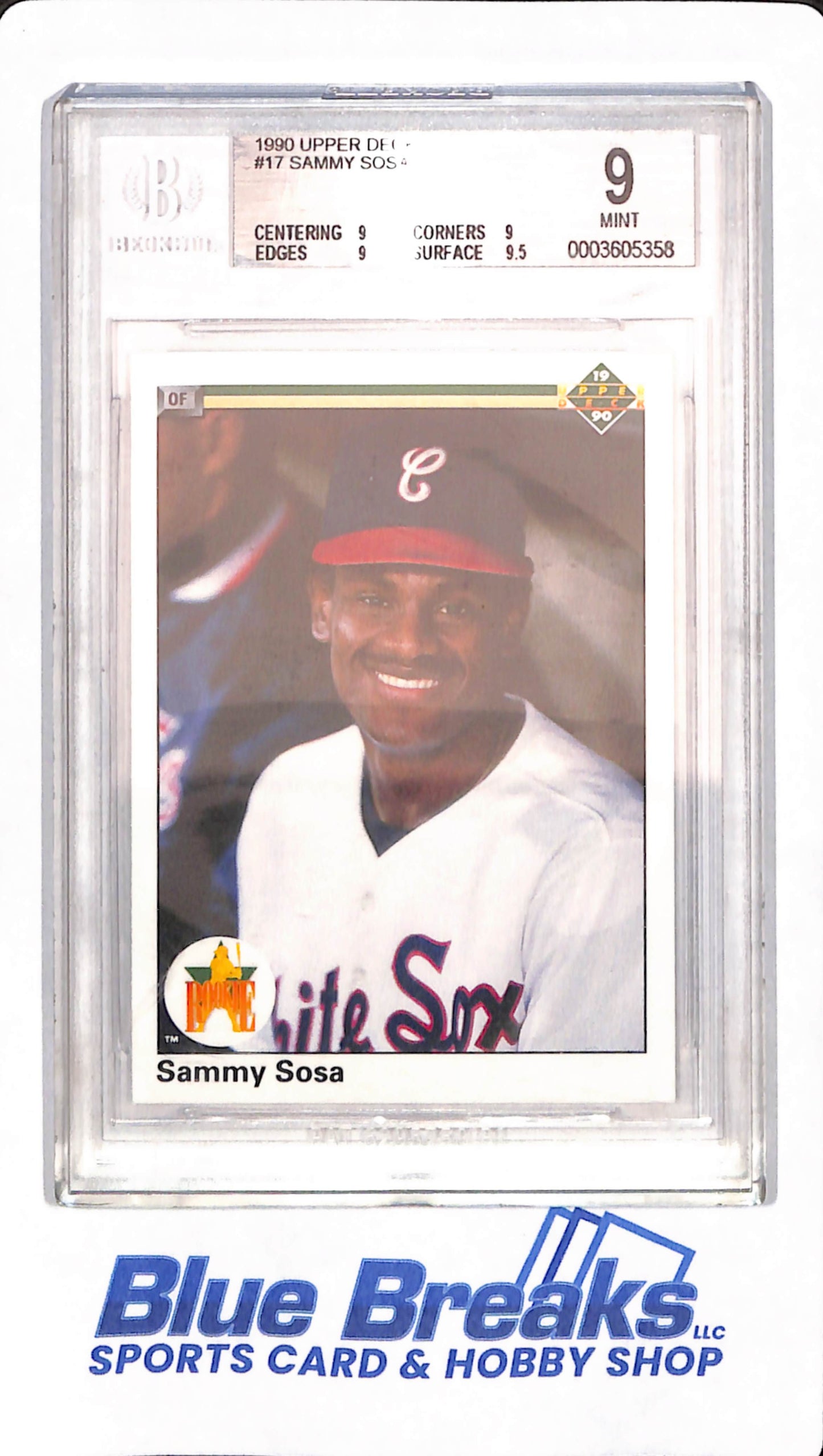 1990 Upper Deck - Sammy Sosa - # 17 - Baseball - Chicago White Sox - Beckett 9