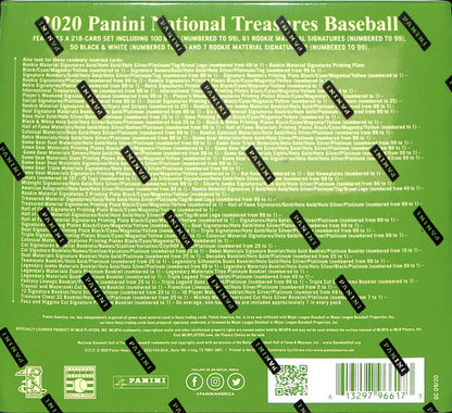 2020 Panini National Treasures Baseball 1st Off The Line FOTL Hobby Box - Sealed Wax