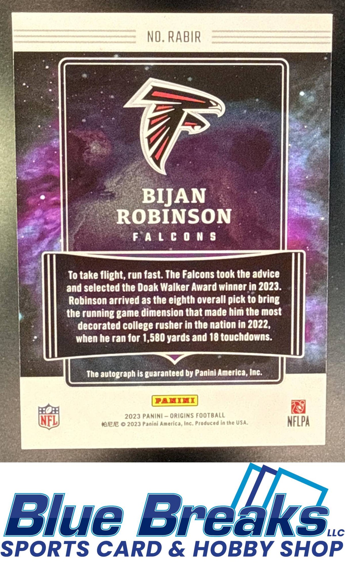 2023 Panini Origins Bijan Robinson #RABIR Auto RC Atlanta Falcons
