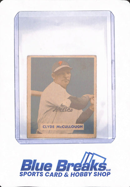 1949 Bowman - Clyde McCullough - # 163 - Baseball - Pittsburgh Pirates