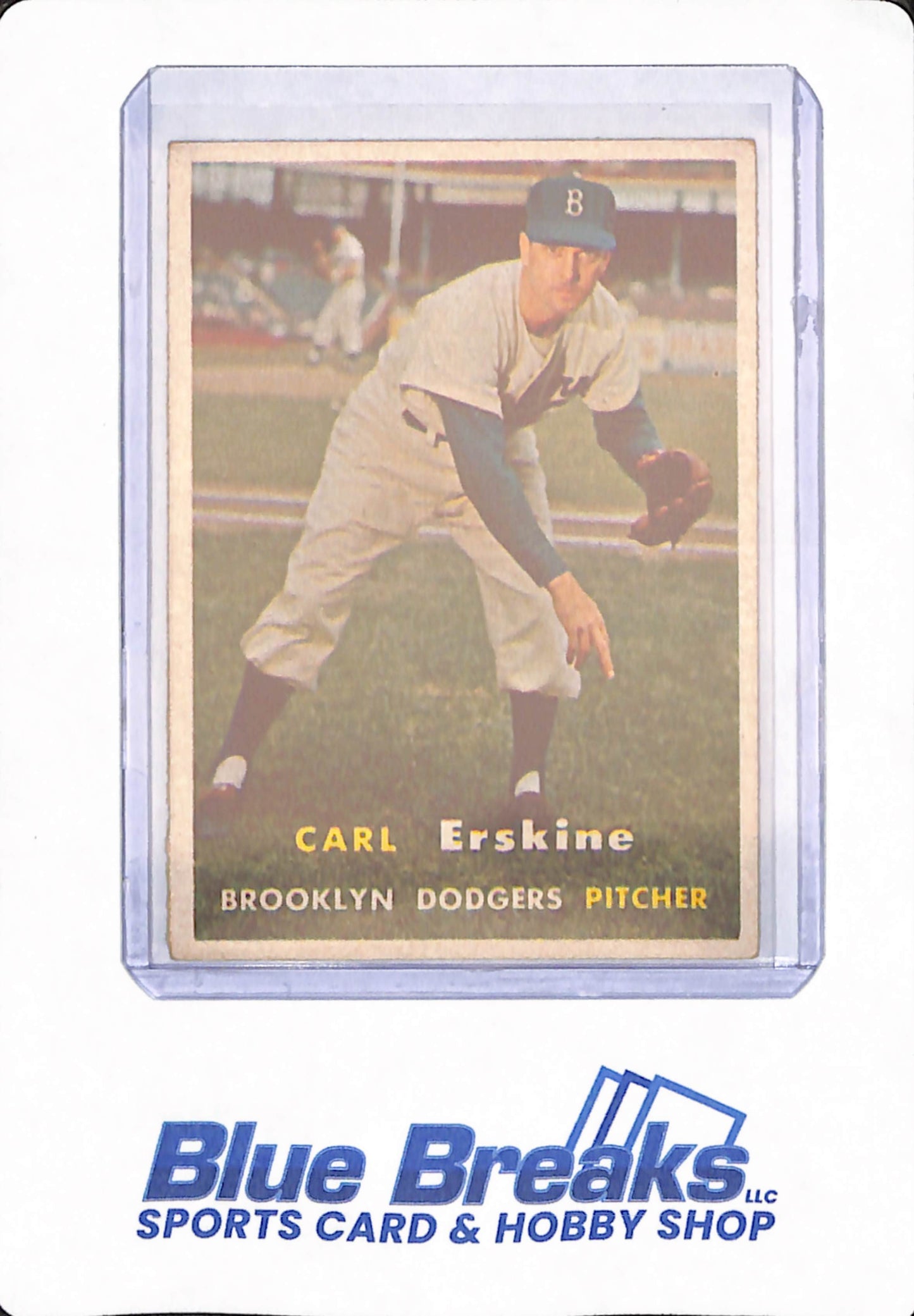 1957 Topps - Carl Erskine - Brooklyn Dodgers - # 252 - Baseball