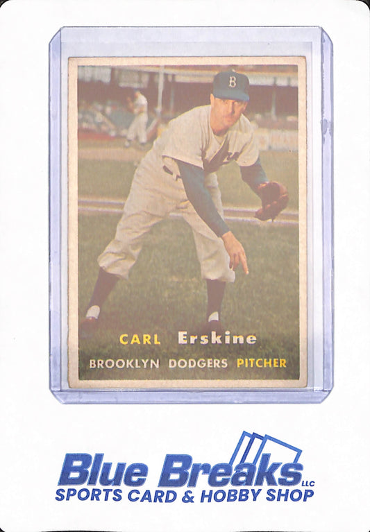 1957 Topps - Carl Erskine - Brooklyn Dodgers - # 252 - Baseball