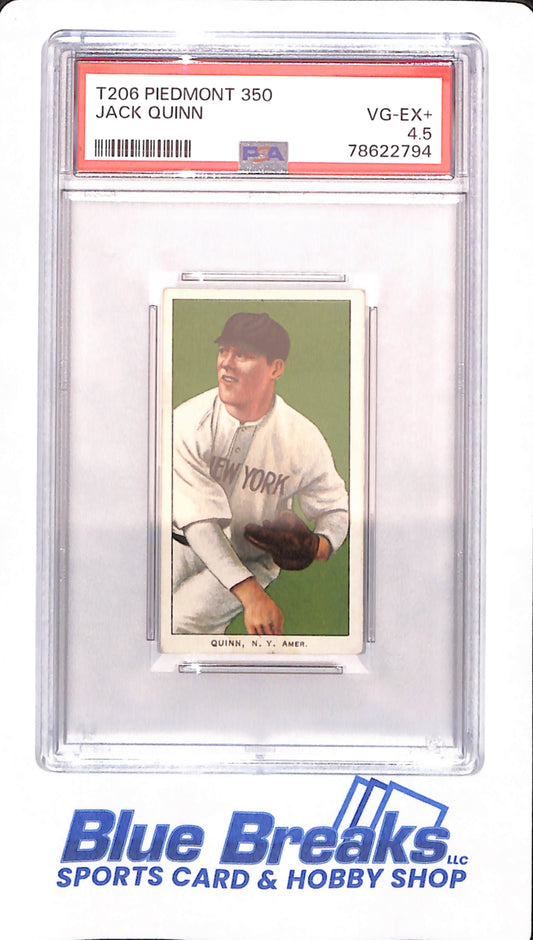 T206 - Piedmont 350 - Jack Quinn - New York Yankees - Baseball - PSA 4.5