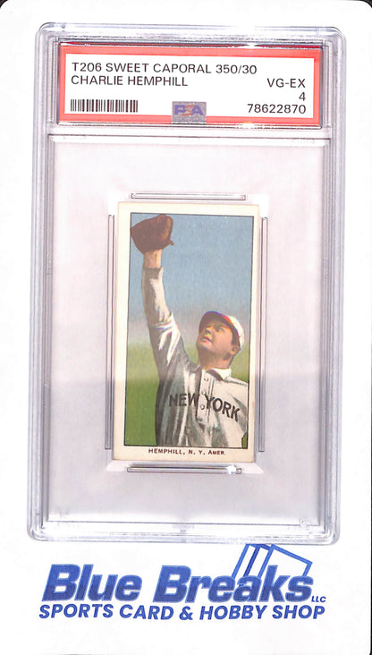 T206 - Sweet Caporal 350/30 - Charlie Hemphill - New York Yankees - Baseball - PSA 4