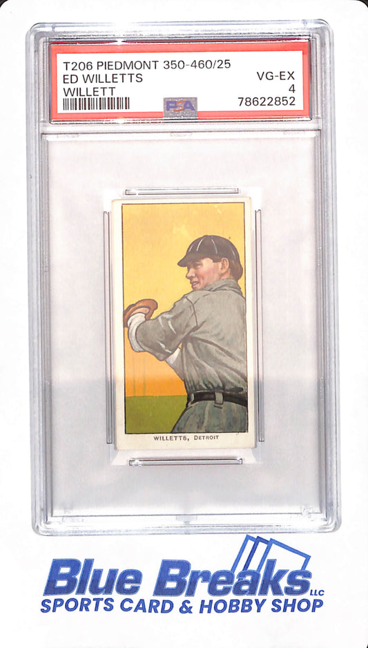 T206 - Piedmont 350-460 / 25 - Ed Willetts - Detroit Tigers - Baseball - PSA 4 - Willett