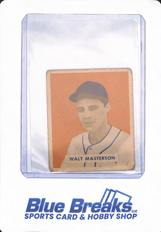 1949 Bowman - Walt Masterson - # 157 - Baseball - Washington Senators