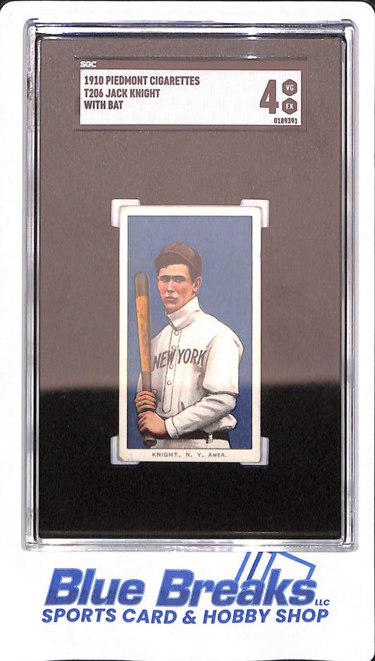 1910 Piedmont 350 - T206 - Jack Knight - With Bat - New York Yankees - Baseball - SGC 4