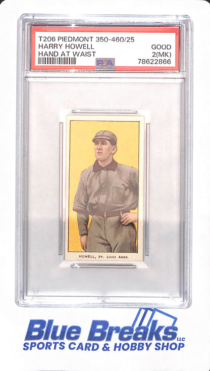 T206 - Piedmont - 350-460 / 25 - Harry Howell - St Louis Browns - Baseball - Hand at Waist