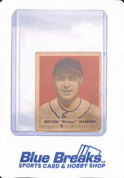 1949 Bowman - Milton " Mickey " Haefner - # 144 - Baseball - Washington Senators