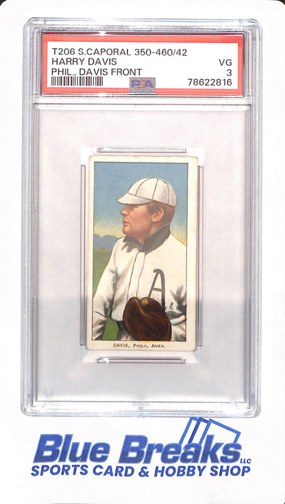 T206 - Sweet Caporal 350-460 / 42 - Harry Davis - Philadelphia Phillies - Baseball - PSA 3 - Davis Front