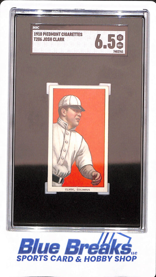 1910 Piedmont 350 - T206 - Josh Clark - Baseball - Columbus Senators - SGC 6.5