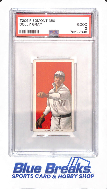 T206 - Piedmont 350 - Dolly Gray - Baseball - PSA 2 - Washington Senators