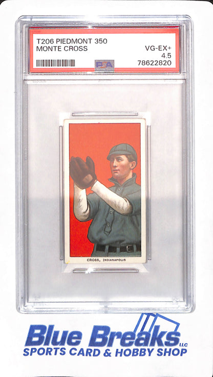 T206 - Piedmont 350 - Monte Cross - Baseball - PSA 3.5 - Indianapolis