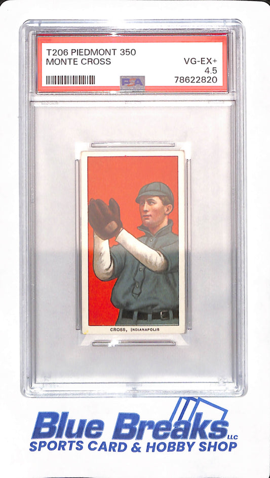 T206 - Piedmont 350 - Monte Cross - Baseball - PSA 3.5 - Indianapolis