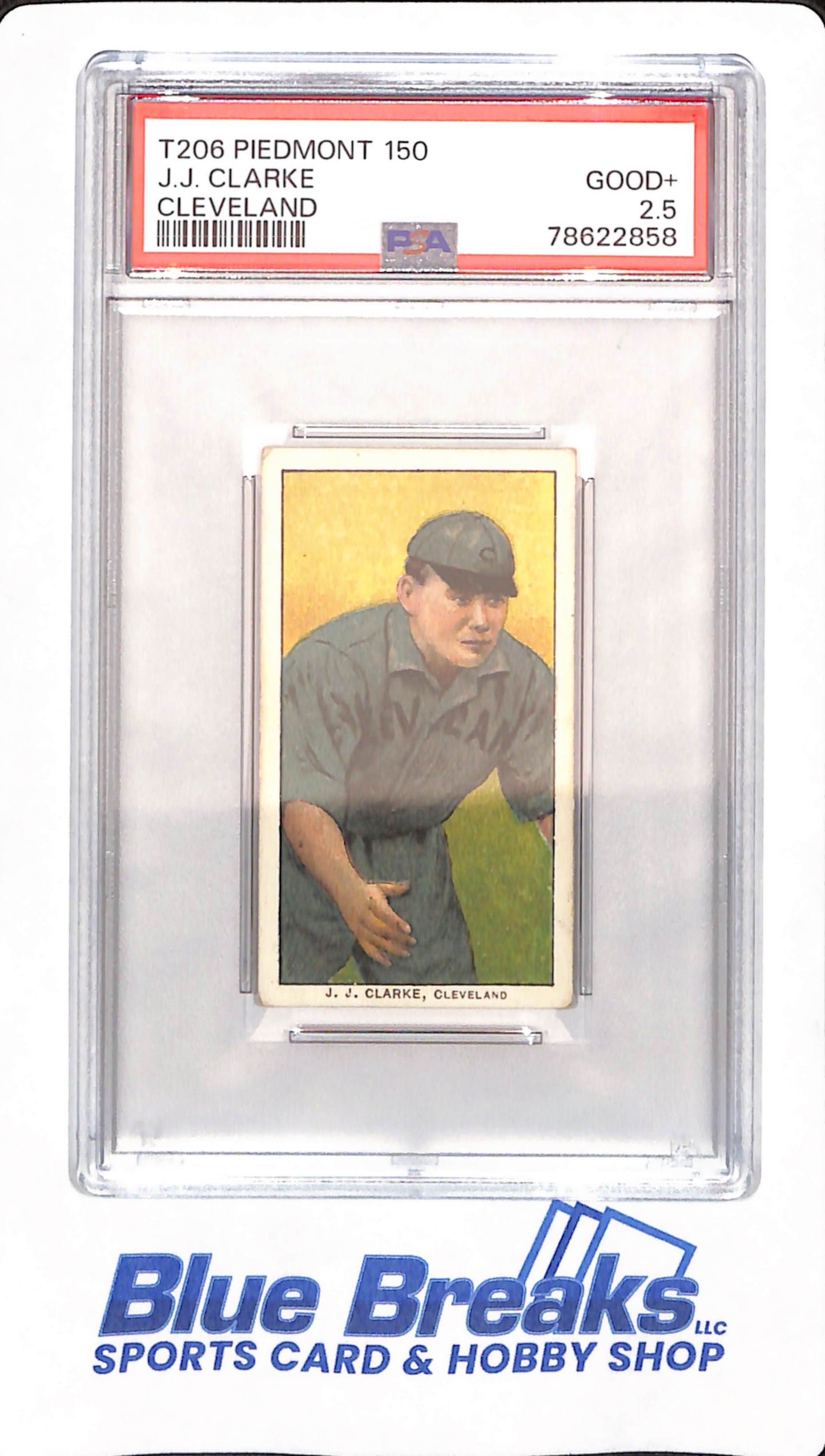 T206 - Piedmont 150 - J.J. Clarke - Baseball - PSA 2.5 - Cleveland