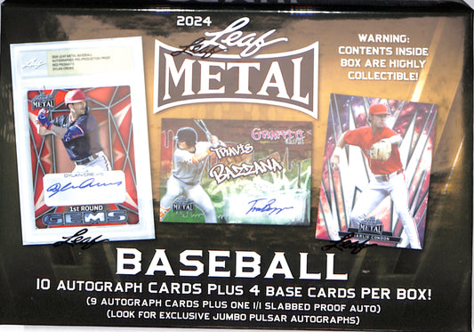 2024 Leaf Metal Baseball Jumbo Hobby Box - Sealed Wax