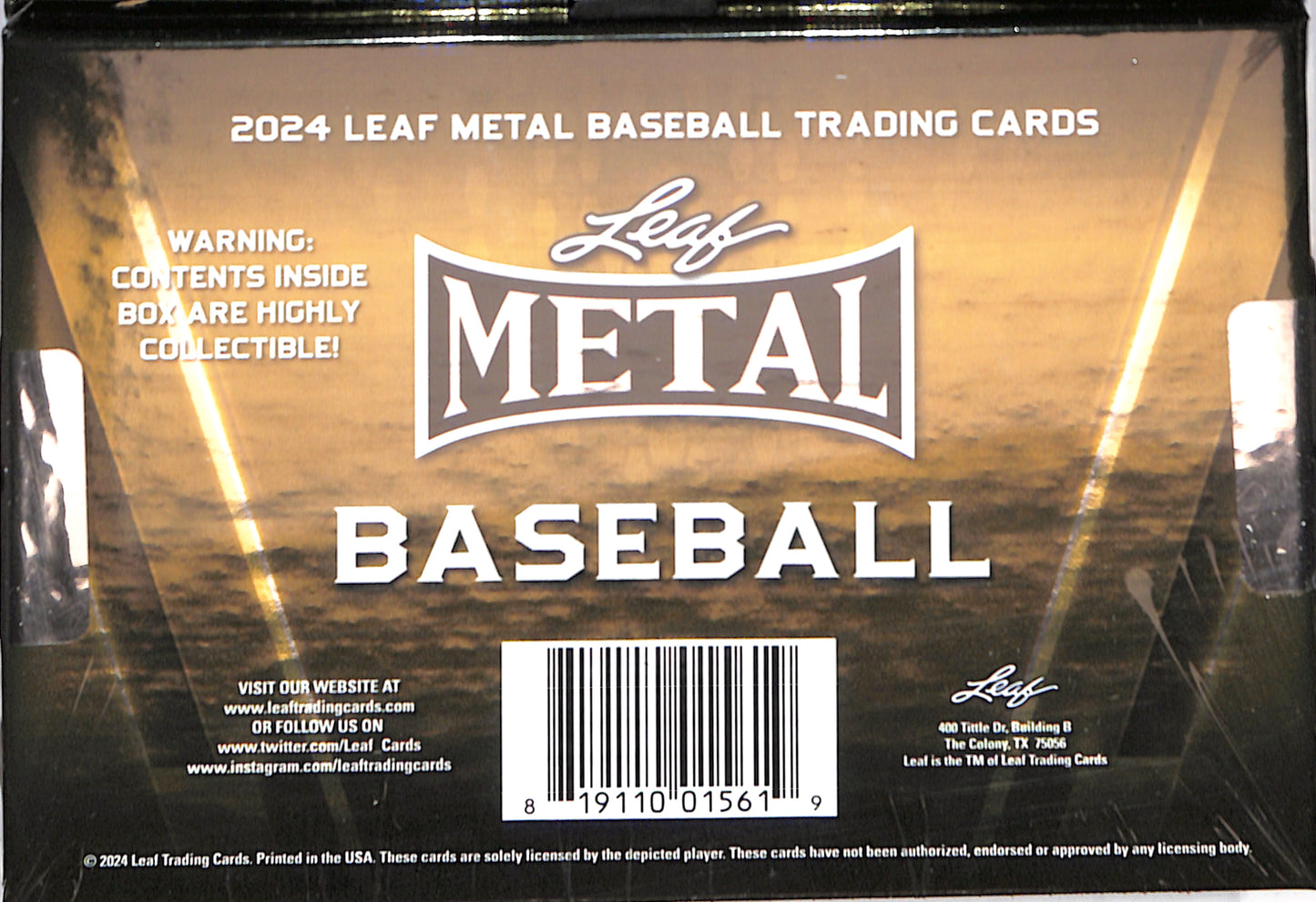 2024 Leaf Metal Baseball Jumbo Hobby Box - Sealed Wax