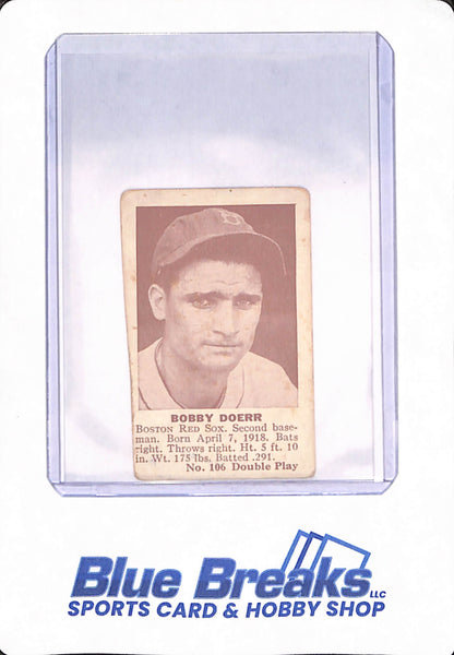 1941 - Bobby Doerr - Double Play - Baseball - Boston Red Sox