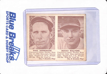 1941 - Paul Derringer - Bucky Walters - Double Play - Baseball - Cincinnati Reds