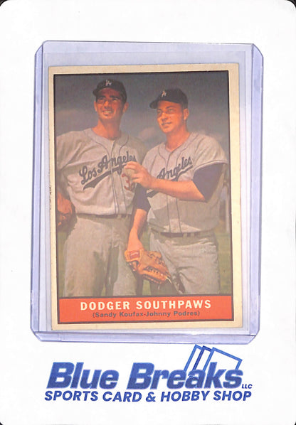 1961 - Dodger Southpaws - Sandy Koufax - Johnny Padres - Los Angeles Dodgers - Baseball - # 207