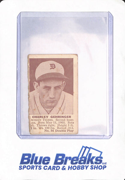 1941 Double Play - Charley Gehringer - Baseball - Detroit Tigers