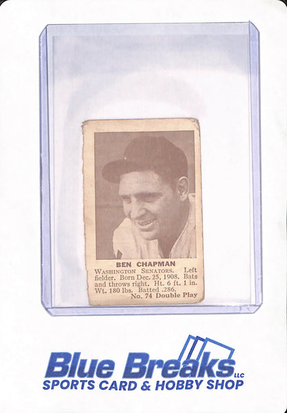 1941 Double Play - Ben Chapman - Baseball - Washington Senators