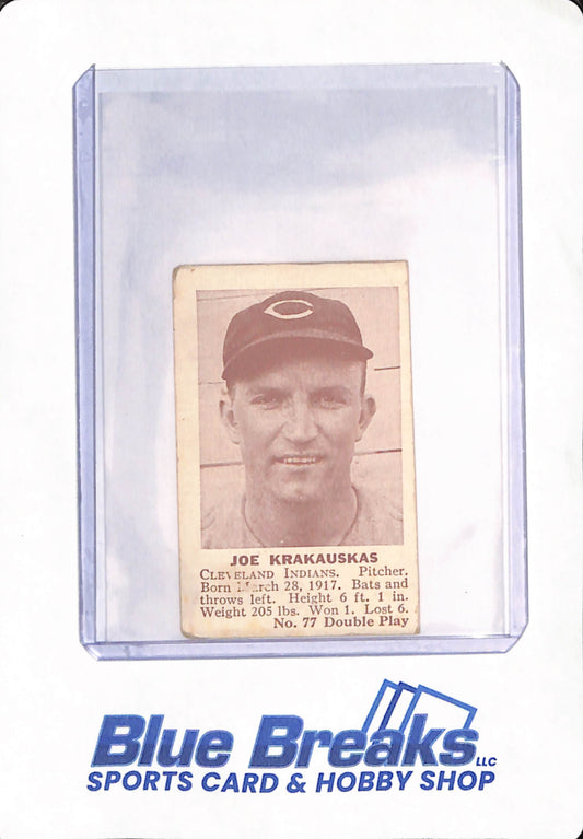 1941 Double Play - Joe Krakauskas - Baseball - Cleveland Indians / Guardians