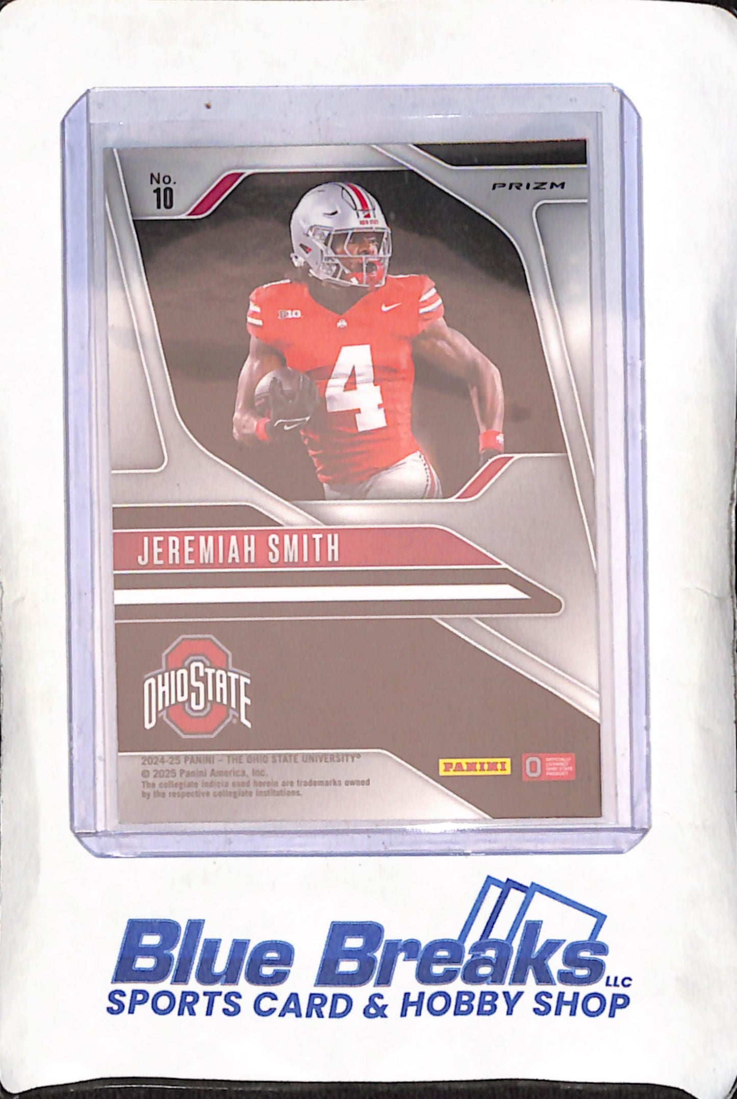 2024-25 Panini - NIL - The Ohio State University - White Sparkle - Jeremiah Smith - #10 - football