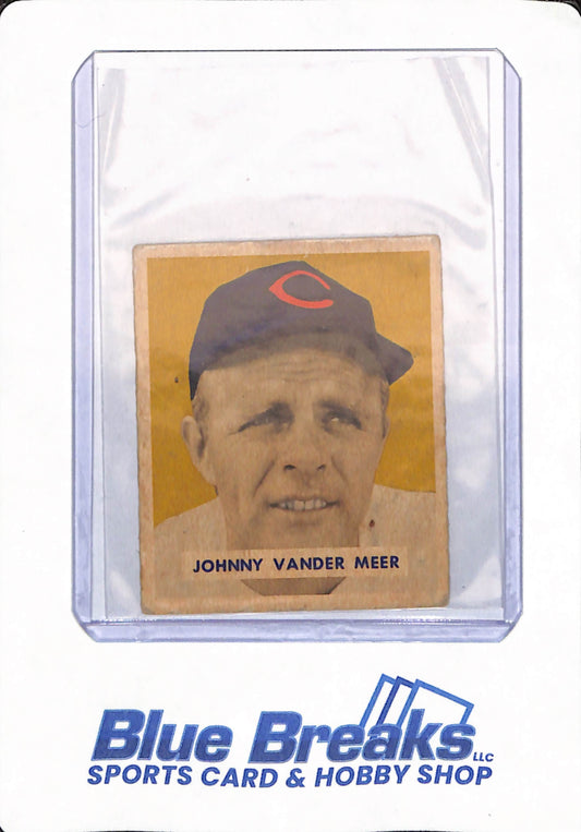 1949 Bowman - Johnny Vander Meer - Baseball - # 128 - Cincinnati Reds