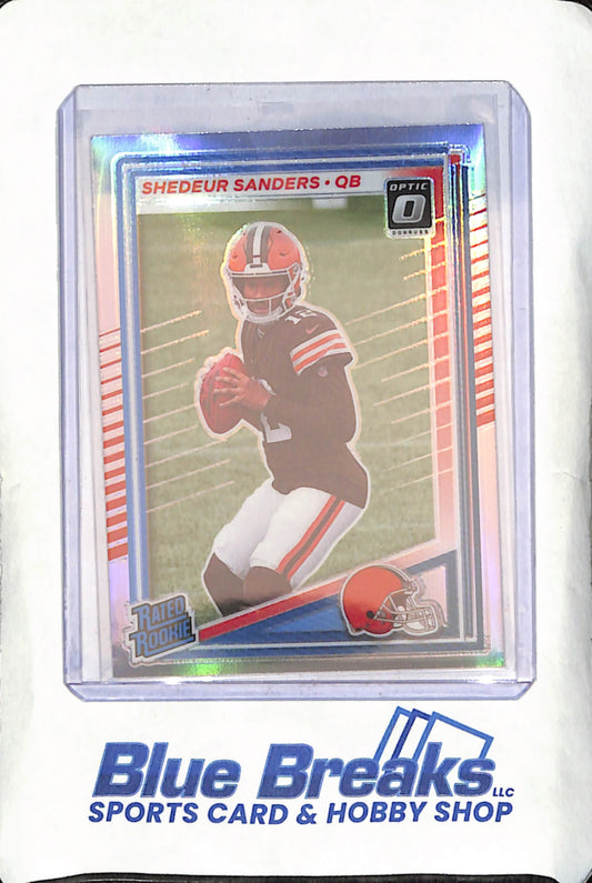 2025 Panini Donruss Optic - Shedeur Sanders - Rated Rookie Preview - Holo - Cleveland Browns - Football - #306