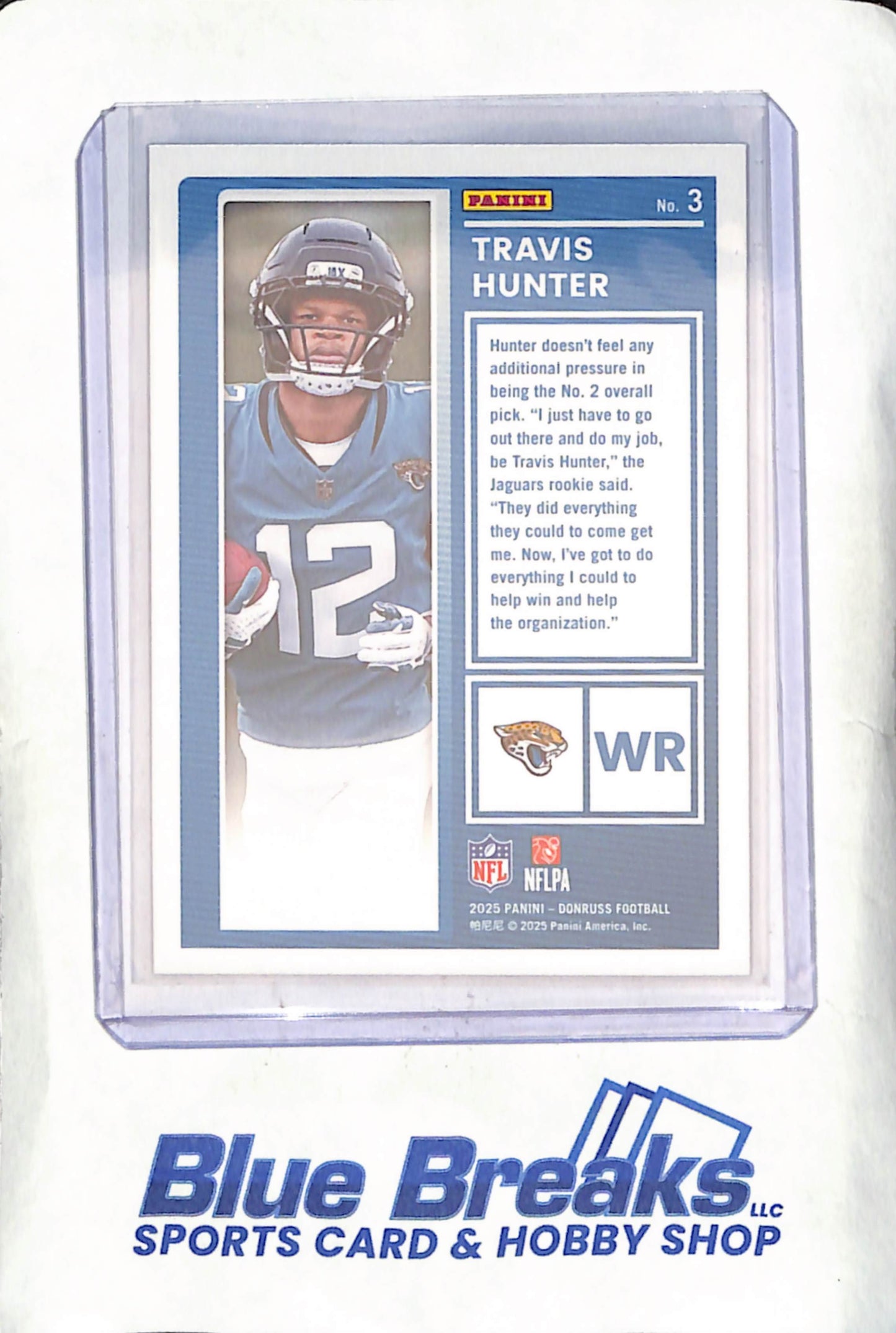 2025 Panini Donruss - Travis Hunter - The Rookies - Jacksonville Jaguars - Football - #3
