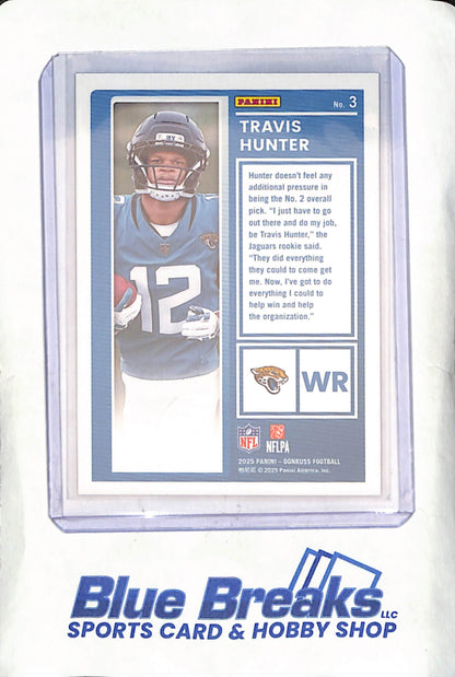 2025 Panini Donruss - Travis Hunter - The Rookies - Jacksonville Jaguars - Football - #3