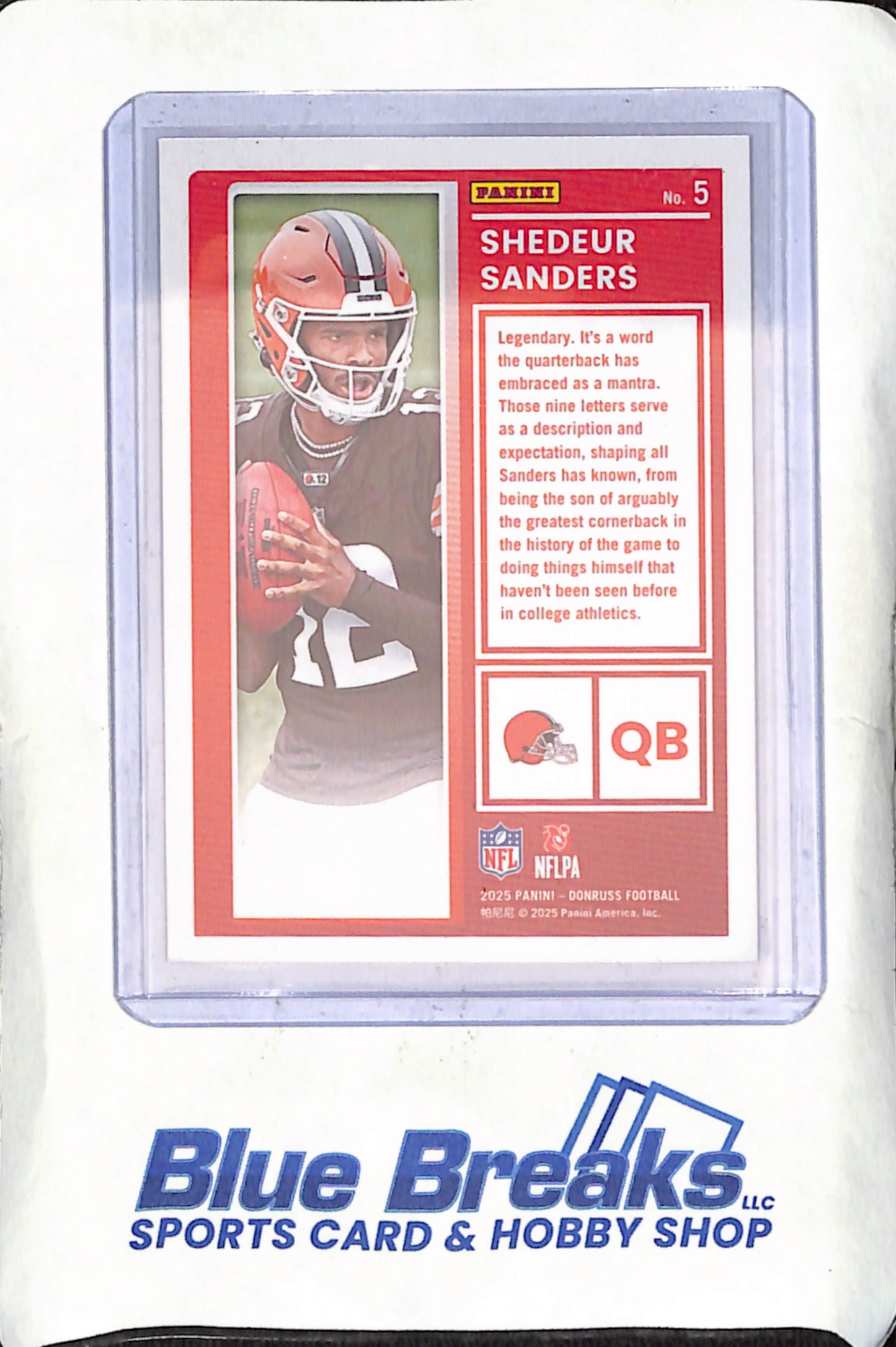 2025 Panini Donruss - Shedeur Sanders - The Rookies - Cleveland Browns - Football - #5