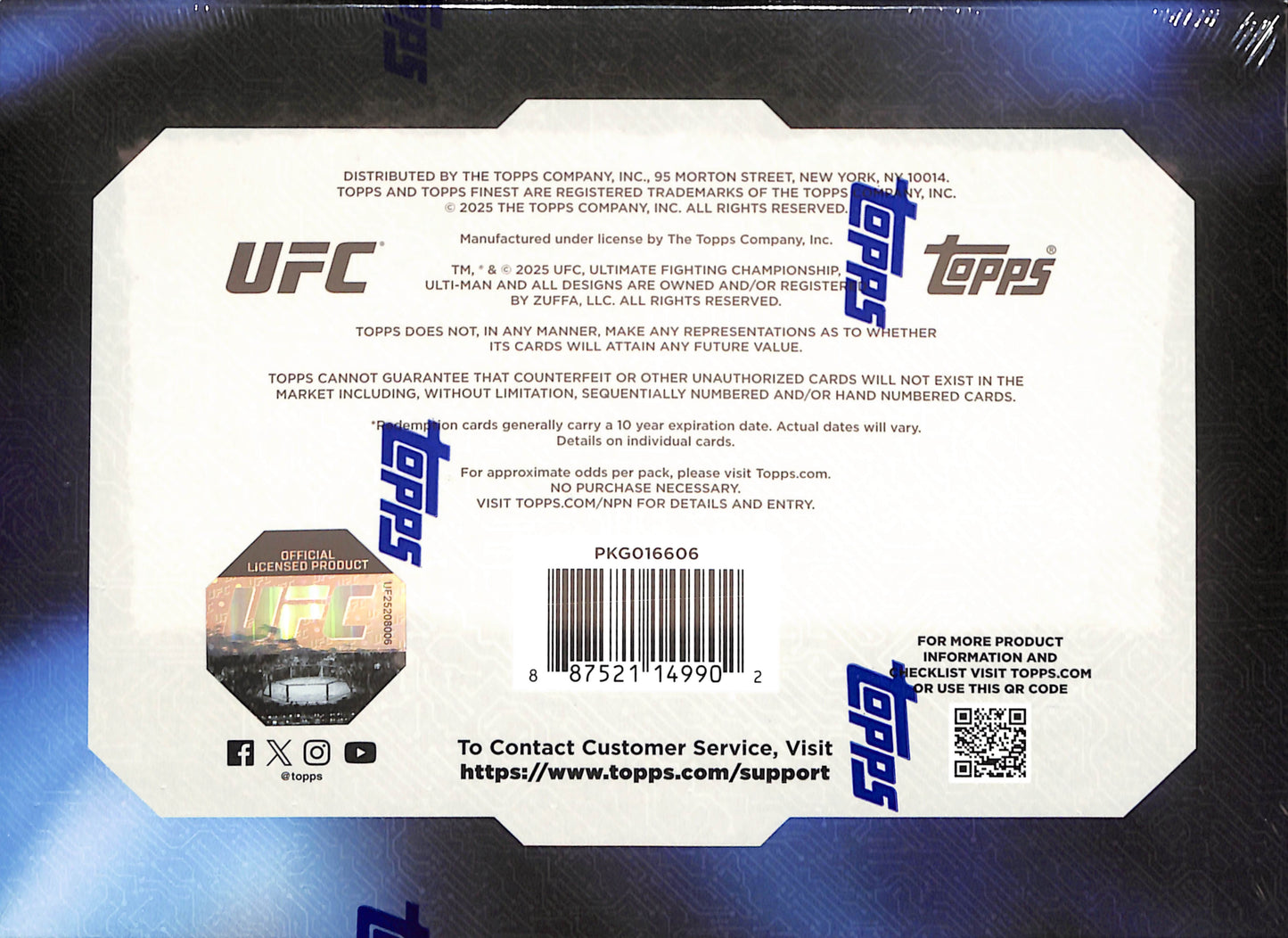2025 Topps Finest UFC Hobby Box - Sealed Wax