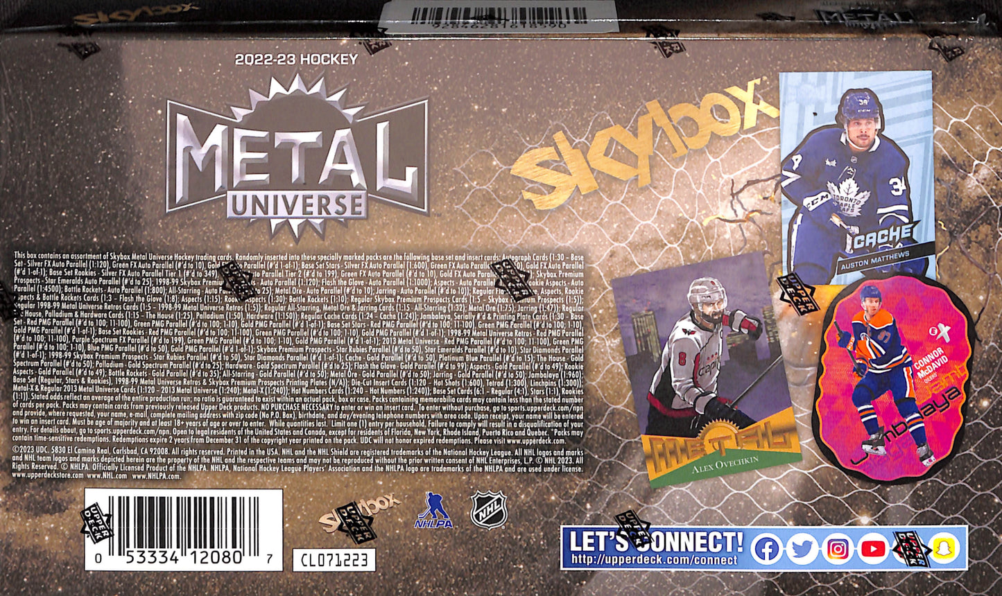 2022/23 Upper Deck Skybox Metal Universe Ice Hockey Hobby Box - Sealed Wax