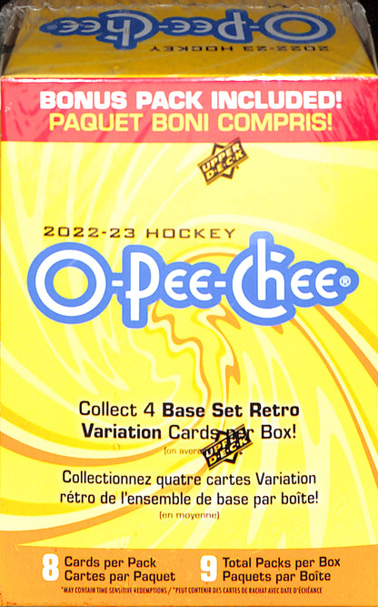 2022/23 Upper Deck O-Pee-Chee Ice Hockey 8-Pack Blaster Box - Sealed Wax