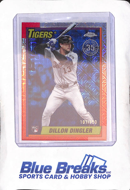 2025 Topps Update - Dillon Dingler - Blue Mojo 35th Anniversary - 107/150 - Detroit Tigers - Baseball - #U90C-75