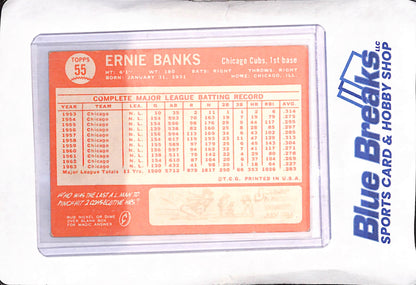 1964 Topps - Ernie Banks - Chicago Cubs - Baseball - #55