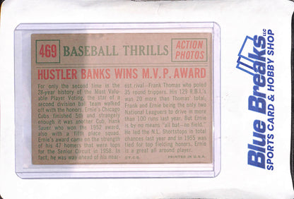 1959 Topps - Baseball Thrills - Hustler Banks Wins M.V.P. Award - Chicago Cubs - Baseball - #469