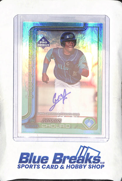 2025 Topps Pro Debut - Jaison Chourio - Green Foil Autograph - 69/75 - Lynchburg Hillcats - Baseball - #PD-177