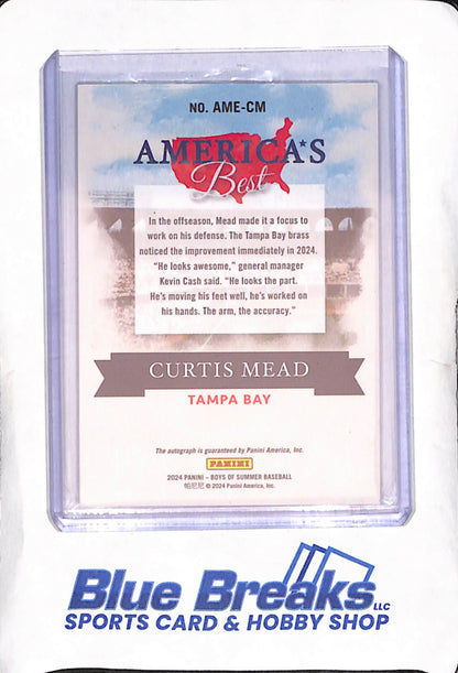 2024 Panini Boys of Summer - Curtis Mead - America's Best Autograph - RC - 94/149 - Tampa Bay Rays - Baseball - #AME-CM