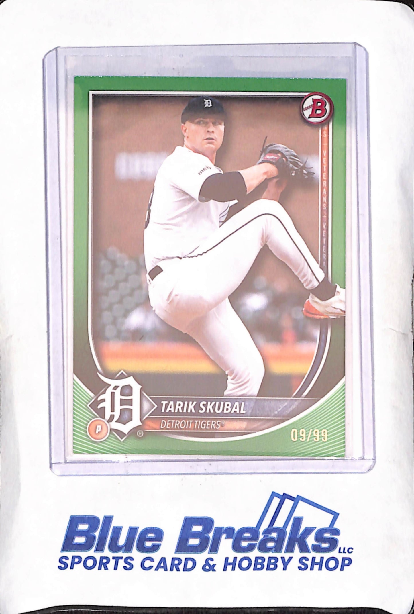 2025 Bowman - Tarik Skubal - Green - 9/99 - Detroit Tigers - Baseball - #20